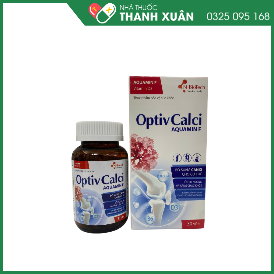 Optiv Calci bổ sung Calci hỗ trợ xương khớp và răng chắc khỏe